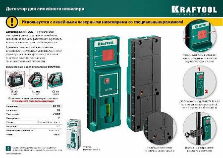 LR 70 детектор для линейного нивелира, KRAFTOOL