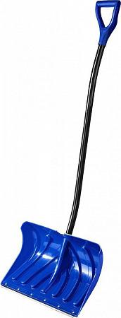 ЗУБР СИБИРЬ 500 мм, пластиковая, со стальной планкой, эргономичный алюминиевый черенок, V-ручка, Снеговая лопата (39925)