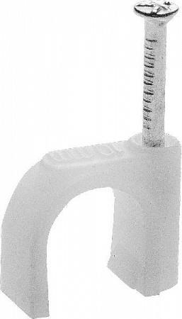 STAYER 14 мм, скоба-держатель для круглого кабеля с оцинкованным гвоздем, 50 шт (4510-14)