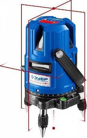 ЗУБР КРЕСТ-55, 4 верт, 3 гориз. линии, 20м/70м, точн. 0,3 мм/м, в кейсе