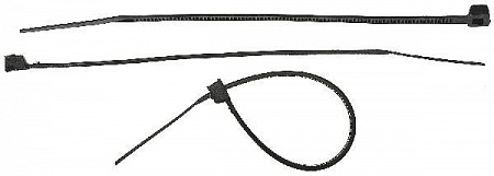 ЗУБР КС-Ч2 9 х 600 мм, нейлон РА66, кабельные стяжки черные, 10 шт, Профессионал (4-309037-90-600)