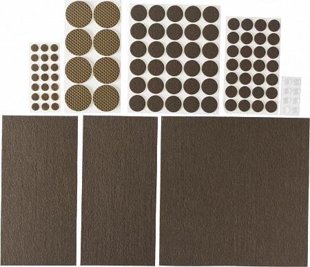 STAYER коричневый, самоклеящихся, 98 шт., набор мебельных накладок (40916-H98)