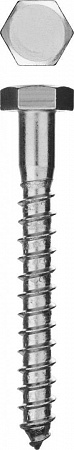 ЗУБР ШДШ DIN 571, 50 х 8 мм, шуруп с шестигранной головкой, цинк, 70 шт (4-300451-08-050)