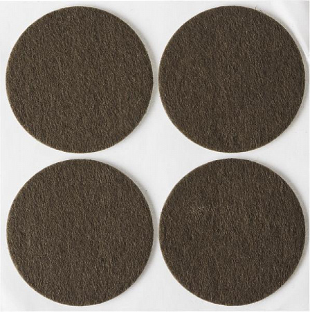 STAYER d 50 мм, самоклеящиеся, фетровые, 4 шт. коричневые, мебельные накладки (40910-50)