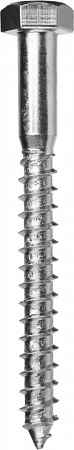 ЗУБР ШДШ DIN 571, 100 х 8 мм, шуруп с шестигранной головкой, цинк, 40 шт (4-300451-08-100)