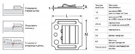 ЗУБР Кляймер 4 мм, крепеж для вагонки, цинк, 100 шт (3075-04)