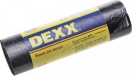 DEXX 60 л, 20 шт, чёрные, мусорные мешки (39150-60)