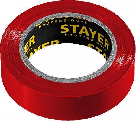 STAYER Protect-10 15 мм х 10 м красная не поддерживает горение, Изоляционная лента пвх, PROFESSIONAL (12291-R)