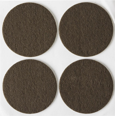 STAYER d 50 мм, самоклеящиеся, фетровые, 4 шт. коричневые, мебельные накладки (40910-50)
