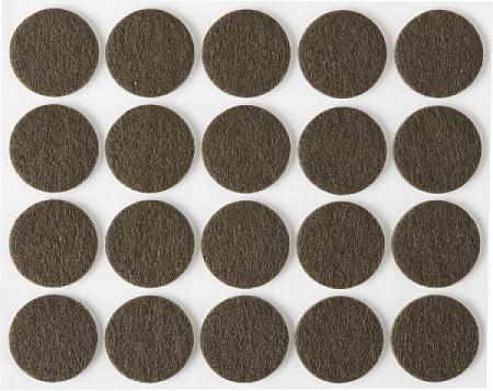 STAYER d 22 мм, самоклеящиеся, фетровые, 20 шт. коричневые, мебельные накладки (40910-22)